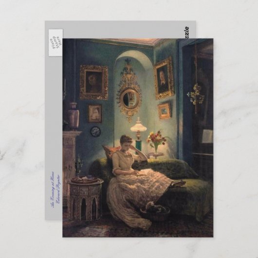 Een avond thuis briefkaart (Voorkant / Achterkant)