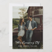 Een avond van bruiloft Modern Vrijgezellenfeest Fo Kaart (Voorkant)