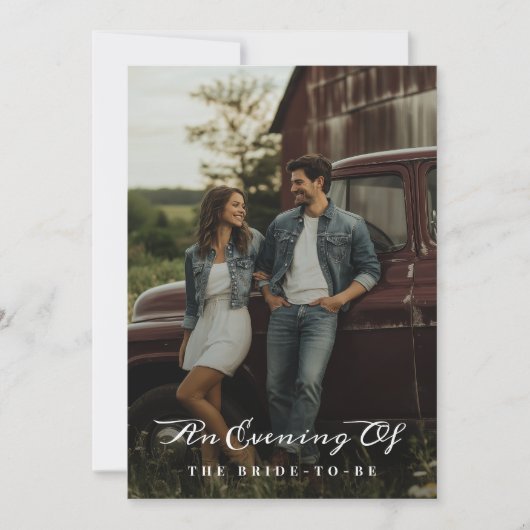 Een avond van bruiloft Modern Vrijgezellenfeest Fo Kaart (Voorkant)