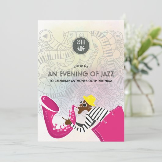 Een avond van Jazz elke uitnodiging van de Partij (Staand voorkant)