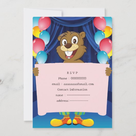 Een avond van Viering"Verjaardag Kaart (Achterkant)