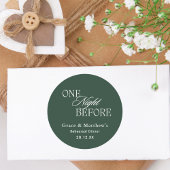 Een avond voor repetitie diner Emerald Green Ronde Sticker