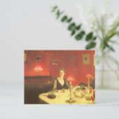Een avondeettafel van John Singer Sargent Briefkaart (Staand voorkant)