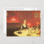 Een avondeettafel van John Singer Sargent Briefkaart (Voorkant / Achterkant)