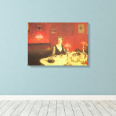 Een avondeettafel van John Singer Sargent Canvas Afdruk (Insitu (Houten vloer))