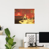 Een avondeettafel van John Singer Sargent Poster (Thuiskantoor)