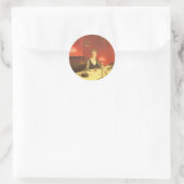 Een avondeettafel van John Singer Sargent Ronde Sticker (Tas)
