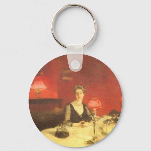 Een avondeettafel van John Singer Sargent Sleutelhanger (Voorkant)