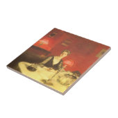 Een avondeettafel van John Singer Sargent Tegeltje (Zijkant)