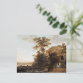 Een avondrit langs een rivier Aelbert Cuyp Briefkaart (Staand voorkant)