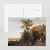 Een avondrit langs een rivier Aelbert Cuyp Briefkaart (Voorkant / Achterkant)