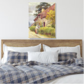 Een avondroddel canvas afdruk (Insitu (Slaapkamer))