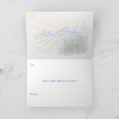 Een avondwandeling feestdagen kaart (Binnen)