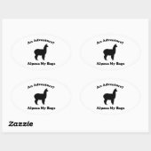 Een avontuur? Alpaca My Bags Ovale Sticker (Vel)