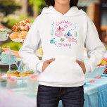 Een Axolotl Happy Birthday verkennen<br><div class="desc">Maak de dag van je kleintje extra speciaal met deze Exploring an Axolotl Happy Birthday Girl Hoodie. Personaliseer door de naam en leeftijd van uw kind toe te voegen! Overeenkomende objecten beschikbaar.</div>