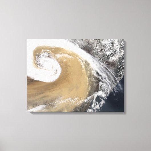 Een Aziatisch storm passeert de Stille Oceaan Canvas Afdruk (Voorkant)