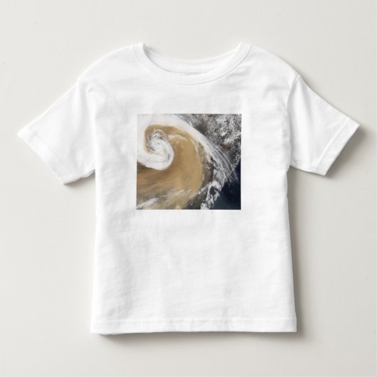 Een Aziatisch storm passeert de Stille Oceaan Kinder Shirts (Voorkant)
