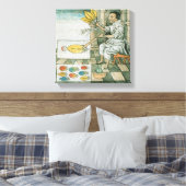 Een Aztec-vetherartisan Canvas Afdruk (Insitu (Slaapkamer))