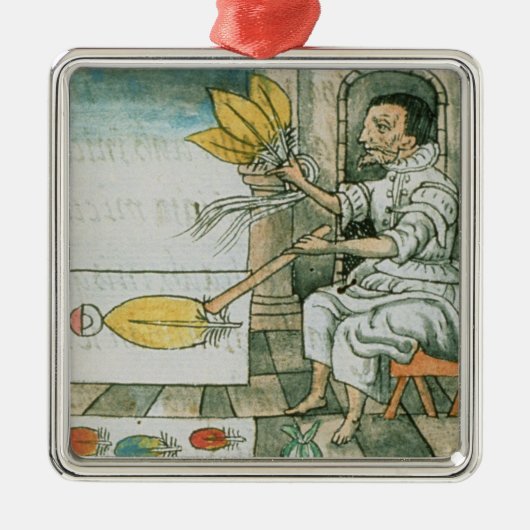 Een Aztec-vetherartisan Metalen Ornament (Voorkant)