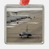 Een B-1B Lancer arriveert bij de Eielson luchtmach Metalen Ornament (Voorkant)