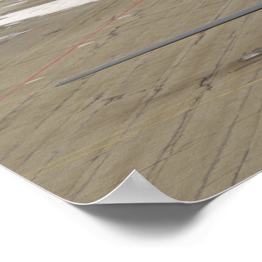 Een B-1B Lancer arriveert bij de Eielson luchtmach Poster (Hoek)