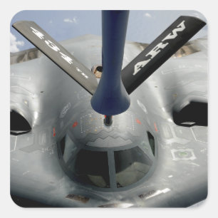 Een B-2-gedistilleerd vliegtuig in positie Vierkante Sticker