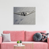 Een B-2-spirietvliegen over de Stille Oceaan Canvas Afdruk (Insitu (Woonkamer))