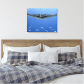 Een B-2-spirietzars door de lucht Canvas Afdruk (Insitu (Slaapkamer))