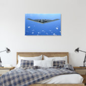 Een B-2-spirietzars door de lucht Canvas Afdruk (Insitu (Slaapkamer))
