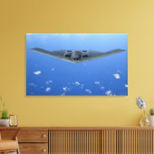 Een B-2-spirietzars door de lucht Canvas Afdruk (Insitu (Woonkamer))