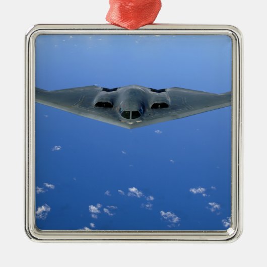 Een B-2-spirietzars door de lucht Metalen Ornament (Voorkant)