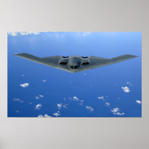 Een B-2-spirietzars door de lucht Poster