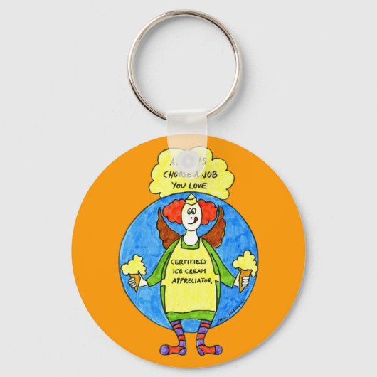 Een baan waar je van houdt sleutelhanger (Voorkant)