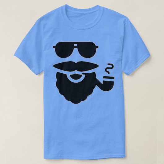 Een baard en een zwarte pijp t-shirt (Design voorkant)