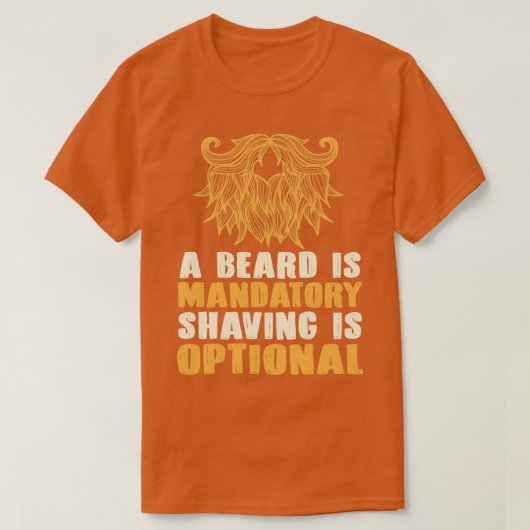 Een baard is verplicht geschoren en is optioneel v t-shirt (Design voorkant)