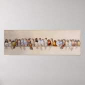 Een baars van vogels (1880) Hector Giacomelli Poster (Voorkant)