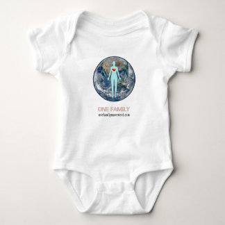 Eén BABY 1-PC BODYSUIT uit de World Peace Movement