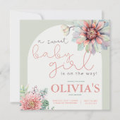 Een baby-baby-woestijn Cactus - Shower Invitation Kaart (Voorkant)