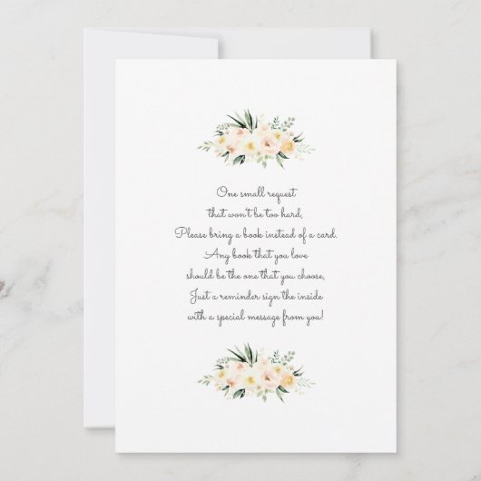 Een Baby bloeit groen en bloeit baby shower Kaart (Achterkant)