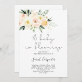 Een Baby bloeit groen en bloeit baby shower Kaart (Voorkant / Achterkant)