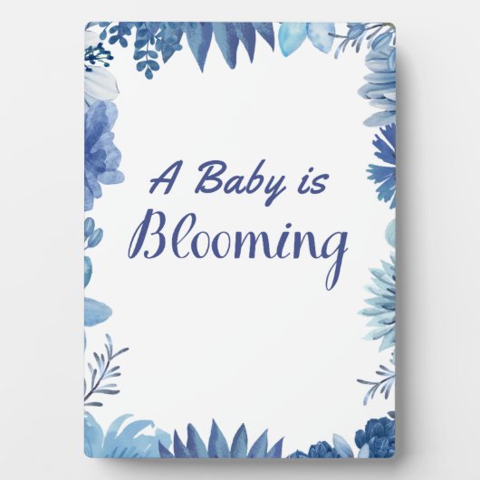 Een Baby bloeit om te douchen of te strooien Fotoplaat (voorkant)