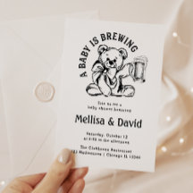 Een Baby breekt | Baby shower Teddy Bear Rustic