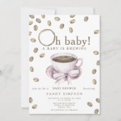 Een Baby breekt Baby shower van Baby-koffiebonen. Kaart (Voorkant)