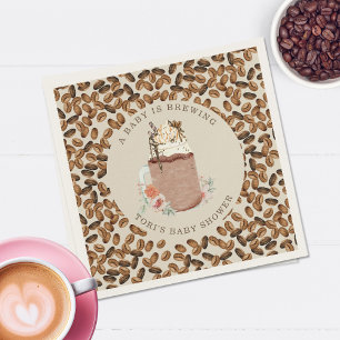 Een Baby breekt Baby shower van gekookte koffie Servet