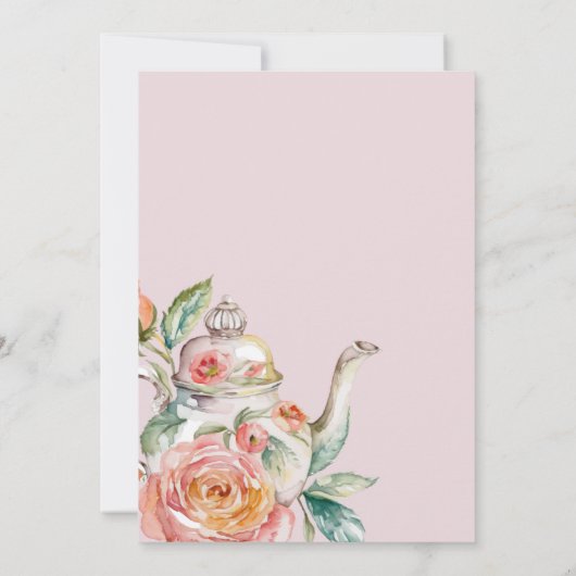 Een Baby breekt bloeiend bloeiend Baby shower thee Kaart (Achterkant)