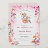 Een Baby breekt bloeiend bloeiend Baby shower thee Kaart (Voorkant / Achterkant)