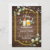 Een Baby breekt Co-Ed Baby shower-uitnodiging Kaart (Voorkant)