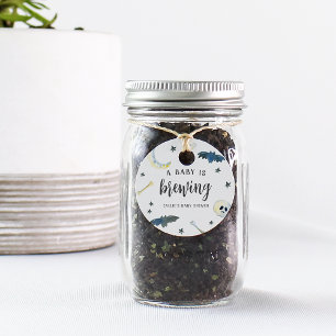 Een Baby breekt   Cute Halloween Baby shower Bedankjes Labels