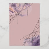 Een Baby breekt | Cute Halloween Baby shower Folie Uitnodiging (Achterkant)