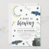 Een Baby breekt | Cute Halloween Baby shower Kaart (Voorkant)